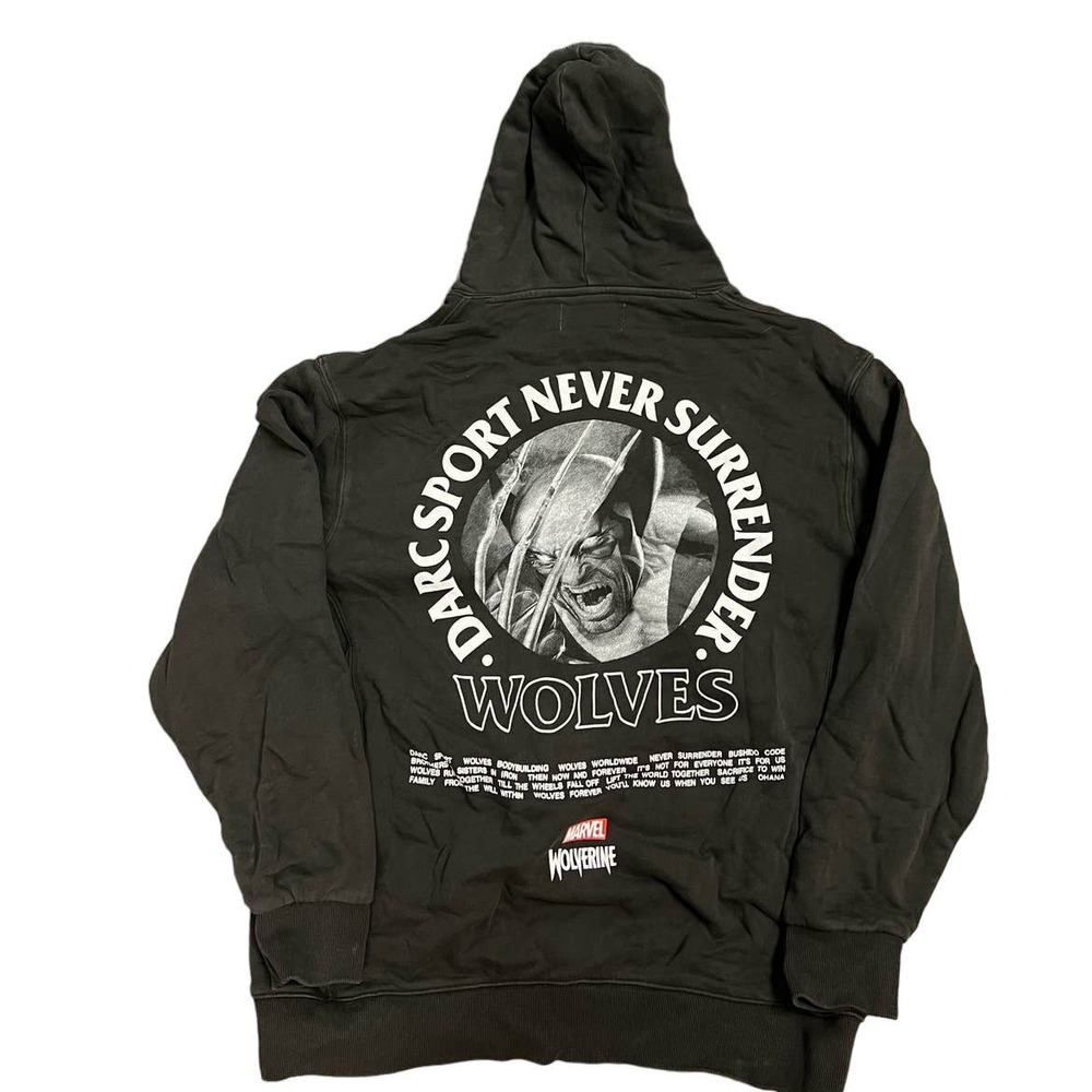Darc Sport Men's X Marvel Wolverine Wolves Hoodie Sweatshirt Large Black